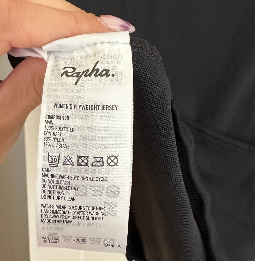 Rapha Women’s Classic Flyweight Cycling Jersey Size S Black White Lightweight - Picture 5 of 8